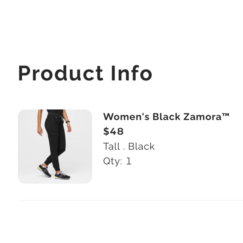 Figs Zamora Jogger Scrubs in black new with tags!